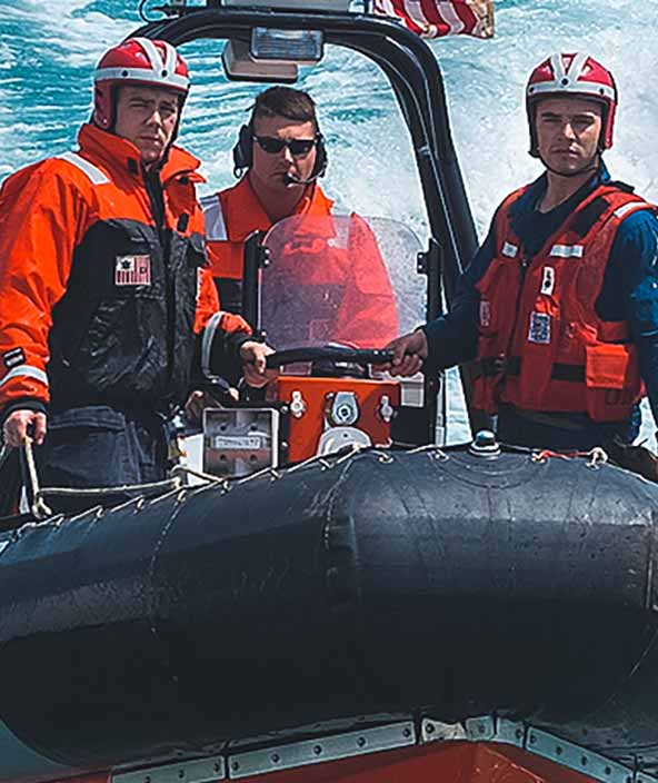 Image of U.S. Coast Guard on boat